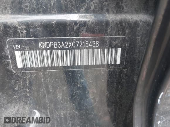 ✅ 2012 Kia Sportage LX • VIN: KNDPB3A2XC7215438 • Lot: 43578860. Listed on IAAI with 116,723 mi. Free auction sales archive from the USA and detailed vehicle history report at DreamBid. Image 9.