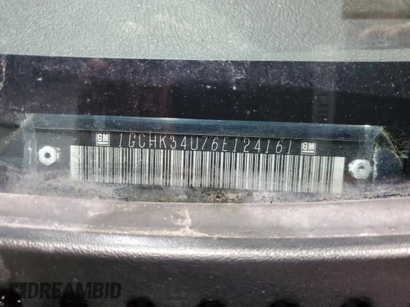 ✅ 2006 Chevrolet Silverado 3500 SRW Wrk Trk • VIN: 1GCHK34U76E124161 • Lot: 50540005. Listed on Copart with Not provided. Free auction sales archive from the USA and detailed vehicle history report at DreamBid. Image 13.