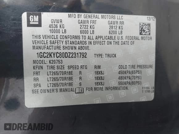 ✅ 2013 Chevrolet Silverado 2500HD LTZ • VIN: 1GC2KYC80DZ231792 • Lot: 43523696. Listed on IAAI with 139,538 mi. Free auction sales archive from the USA and detailed vehicle history report at DreamBid. Image 9.