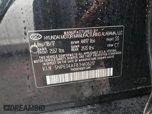 ✅ 2018 Hyundai Sonata Limited • VIN: 5NPE34AF8JH605217 • Lot: 43015883. Listed on Copart with 44,157 mi. Free auction sales archive from the USA and detailed vehicle history report at DreamBid. Image 12.