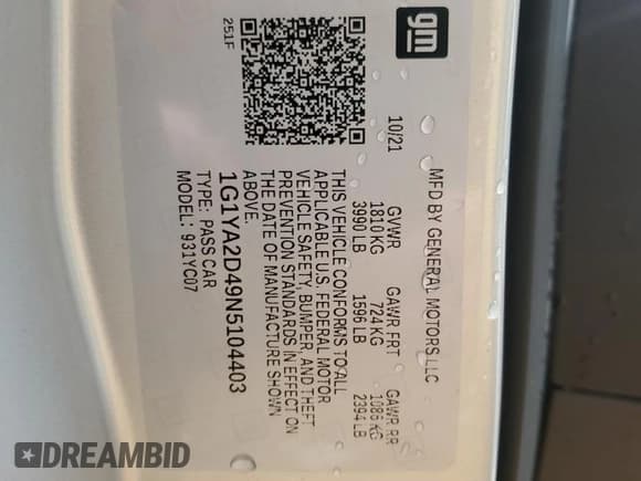 ✅ 2022 Chevrolet Corvette 1LT • VIN: 1G1YA2D49N5104403 • Lot: 90218615. Wystawiony na Copart z przebiegiem Nie podano. Bezpłatny archiwum sprzedaży aukcyjnych z USA i szczegółowy raport historii pojazdu na DreamBid. Zdjęcie 12.