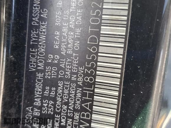 ✅ 2006 BMW 7 Series 750i • VIN: WBAHL83556DT05279 • Lot: 65841895. Listed on Copart with Not provided. Free auction sales archive from the USA and detailed vehicle history report at DreamBid. Image 12.