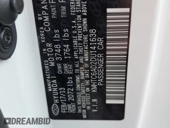 ✅ 2013 Hyundai Veloster w/Black Int • VIN: KMHTC6AD2DU141638 • Lot: 84566784. Wystawiony na Copart z przebiegiem 160 447 mil. Bezpłatny archiwum sprzedaży aukcyjnych z USA i szczegółowy raport historii pojazdu na DreamBid. Zdjęcie 12.