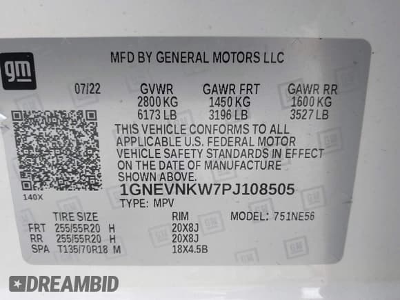 ✅ 2023 Chevrolet Traverse High Country • VIN: 1GNEVNKW7PJ108505 • Lot: 42315127. Wystawiony na IAAI z przebiegiem 79 674 mil. Bezpłatny archiwum sprzedaży aukcyjnych z USA i szczegółowy raport historii pojazdu na DreamBid. Zdjęcie 9.