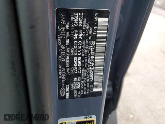 2022 Hyundai Ioniq 5 Limited z VIN KM8KRDAF3NU077580, wystawiony jako Copart lot #40428174 z przebiegiem 14 597 mil mil oraz . Historia ofert i sprzedaży dostępna na DreamBid. Obrazek 13.