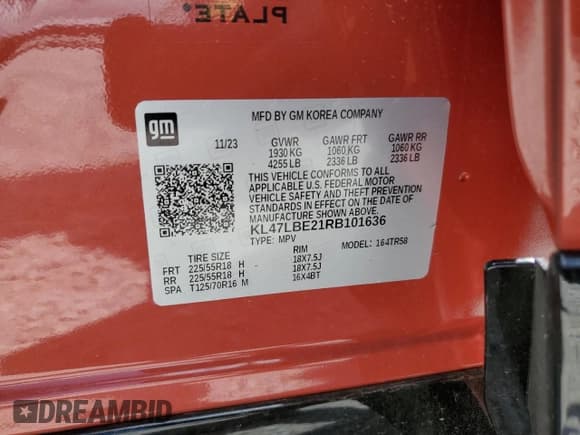 ✅ 2024 Buick Envista Sport Touring • VIN: KL47LBE21RB101636 • Лот: 61244834. Опубликован ранее на Copart с пробегом 8 917 миль. Бесплатный доступ к архиву аукционных продаж из США и подробный отчёт об истории автомобиля на DreamBid. Изображение 13.