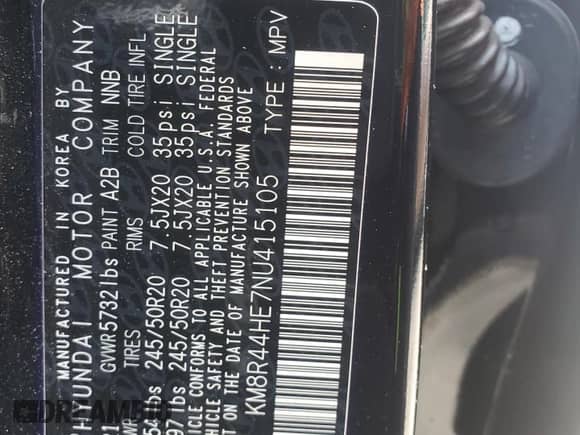 2022 Hyundai Palisade SEL с VIN KM8R44HE7NU415105, выставлен на аукционе Copart как лот 61989784 с пробегом 21 330 миль миль и На запчасти • Non repairable. История ставок и продаж доступна на DreamBid. Изображение 14.