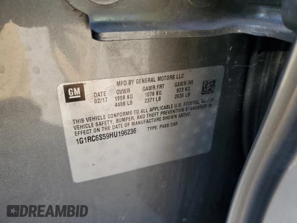 ✅ 2017 Chevrolet Volt LT • VIN: 1G1RC6S59HU196236 • Lot: 79520814. Wystawiony na Copart z przebiegiem 158 006 mil. Bezpłatny archiwum sprzedaży aukcyjnych z USA i szczegółowy raport historii pojazdu na DreamBid. Zdjęcie 12.