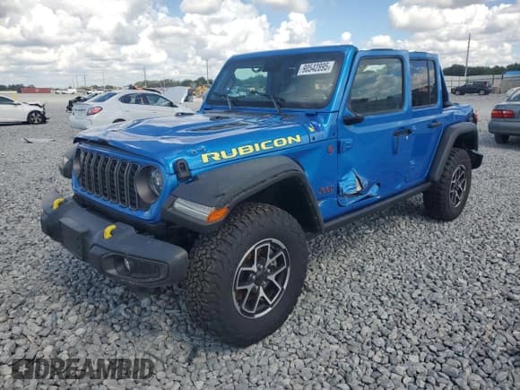 ✅ 2024 Jeep Wrangler Rubicon • VIN: 1C4PJXFG3RW261822 • Лот: 90542895. Опубликован ранее на Copart с пробегом Не указан. Бесплатный доступ к архиву аукционных продаж из США и подробный отчёт об истории автомобиля на DreamBid. Изображение 1.