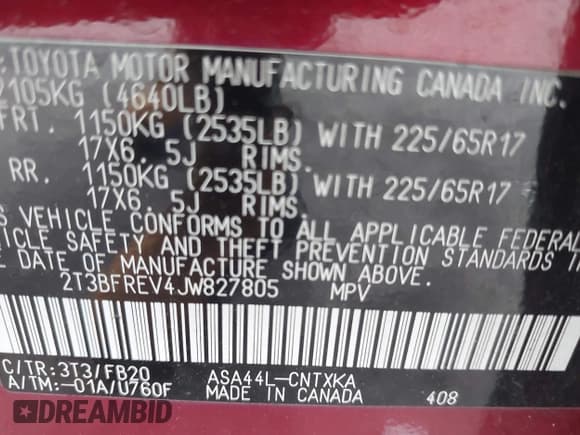 ✅ 2018 Toyota RAV4 LE • VIN: 2T3BFREV4JW827805 • Lot: 43401529. Wystawiony na IAAI z przebiegiem 81 692 mil. Bezpłatny archiwum sprzedaży aukcyjnych z USA i szczegółowy raport historii pojazdu na DreamBid. Zdjęcie 9.