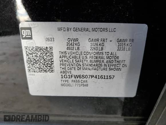 2023 Chevrolet Bolt EV 1LT z VIN 1G1FW6S07P4161157, wystawiony jako Copart lot #78553843 z przebiegiem 10 544 mil mil oraz . Historia ofert i sprzedaży dostępna na DreamBid. Obrazek 12.