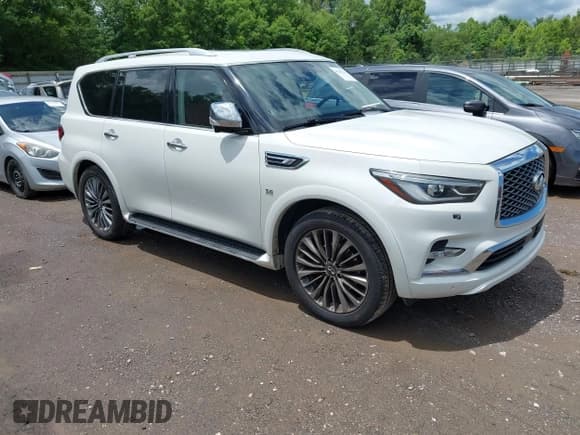 ✅ 2019 Infiniti QX80 Luxe • VIN: JN8AZ2NC1K9460151 • Лот: 42381394. Опубликован ранее на IAAI с пробегом 89 547 миль. Бесплатный доступ к архиву аукционных продаж из США и подробный отчёт об истории автомобиля на DreamBid. Изображение 1.