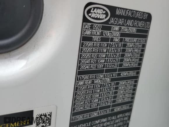 ✅ 2022 Land Rover Range Rover Velar R-Dynamic S • VIN: SALYT2EX9NA341824 • Лот: 81644885. Опубликован ранее на Copart с пробегом 21 196 миль. Бесплатный доступ к архиву аукционных продаж из США и подробный отчёт об истории автомобиля на DreamBid. Изображение 14.