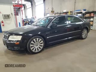 ✅ 2004 Audi A8 • VIN: WAUML44E64N010026 • Лот: 80905745. Опубликован ранее на Copart с пробегом 127 468 миль. Бесплатный доступ к архиву аукционных продаж из США и подробный отчёт об истории автомобиля на DreamBid. Изображение 1.