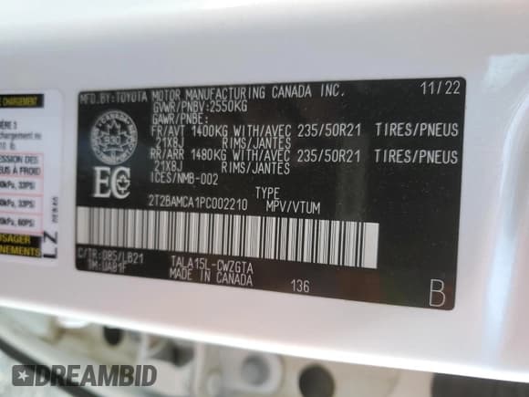 ✅ 2023 Lexus RX 350 Premium Plus • VIN: 2T2BAMCA1PC002210 • Лот: 81117915. Опубликован ранее на Copart с пробегом 55 525 миль. Бесплатный доступ к архиву аукционных продаж из США и подробный отчёт об истории автомобиля на DreamBid. Изображение 14.