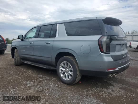 2025 Chevrolet Suburban Premier with VIN 1GNS6FRD3SR248765, listed as a Copart auction lot 80897555 with 23,012 mi miles and Clean title. Bid and sale history available at DreamBid. Image 2.