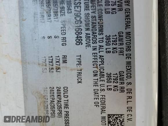 2012 Chevrolet Silverado 1500 LT z VIN 3GCPKSE79CG168486, wystawiony jako Copart lot #71713805 z przebiegiem 316 911 mil mil oraz Szkoda całkowita • Salvage title. Historia ofert i sprzedaży dostępna na DreamBid. Obrazek 12.