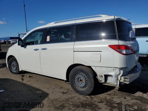 ✅ 2015 Nissan Quest SV • VIN: JN8AE2KP4F9122493 • Lot: 92156175. Wystawiony na Copart z przebiegiem 81 069 mil. Bezpłatny archiwum sprzedaży aukcyjnych z USA i szczegółowy raport historii pojazdu na DreamBid. Zdjęcie 2.