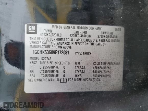 ✅ 2009 Chevrolet Silverado 2500HD LT • VIN: 1GCHK53609F172081 • Lot: 75679774. Wystawiony na Copart z przebiegiem 234 163 mil. Bezpłatny archiwum sprzedaży aukcyjnych z USA i szczegółowy raport historii pojazdu na DreamBid. Zdjęcie 12.