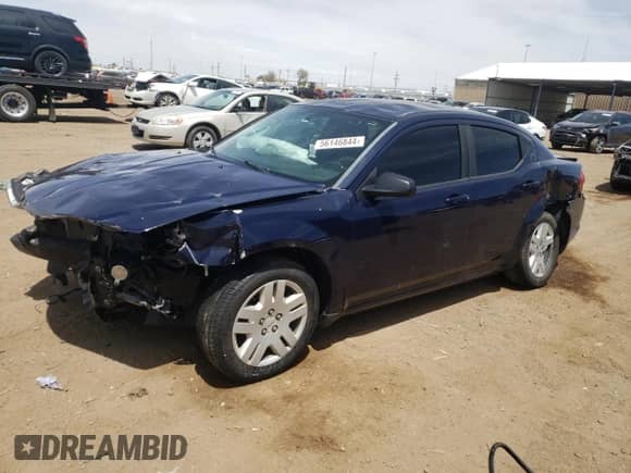 2014 Dodge Avenger SE с VIN 1C3CDZAB3EN184323, выставлен на аукционе Copart как лот 56146844 с пробегом 136 044 миль миль и Списание • Salvage title. История ставок и продаж доступна на DreamBid. Изображение 1.