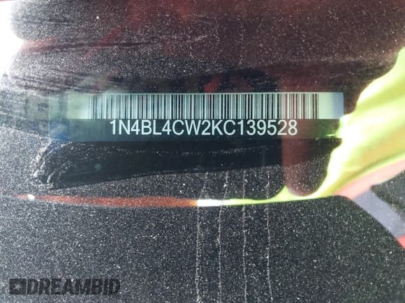 ✅ 2019 Nissan Altima SR • VIN: 1N4BL4CW2KC139528 • Lot: 43218262. Listed on IAAI with 80,478 mi. Free auction sales archive from the USA and detailed vehicle history report at DreamBid. Image 18.