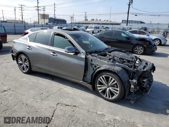 ✅ 2022 Infiniti Q50 Sensory • VIN: JN1EV7CP8NM310148 • Lot: 81818785. Wystawiony na Copart z przebiegiem 59 921 mil. Bezpłatny archiwum sprzedaży aukcyjnych z USA i szczegółowy raport historii pojazdu na DreamBid. Zdjęcie 4.