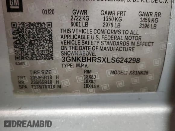 ✅ 2020 Chevrolet Blazer LT • VIN: 3GNKBHRSXLS624298 • Lot: 93306855. Listed on Copart with 36,106 mi. Free auction sales archive from the USA and detailed vehicle history report at DreamBid. Image 14.