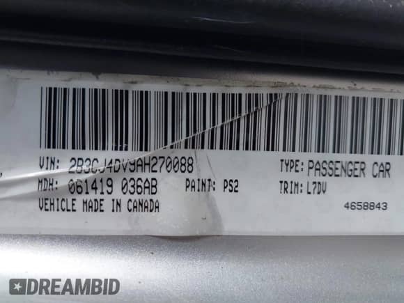 2010 Dodge Challenger SE z VIN 2B3CJ4DV9AH270088, wystawiony jako IAAI lot #43375338 z przebiegiem 139 412 mil mil oraz . Historia ofert i sprzedaży dostępna na DreamBid. Obrazek 9.