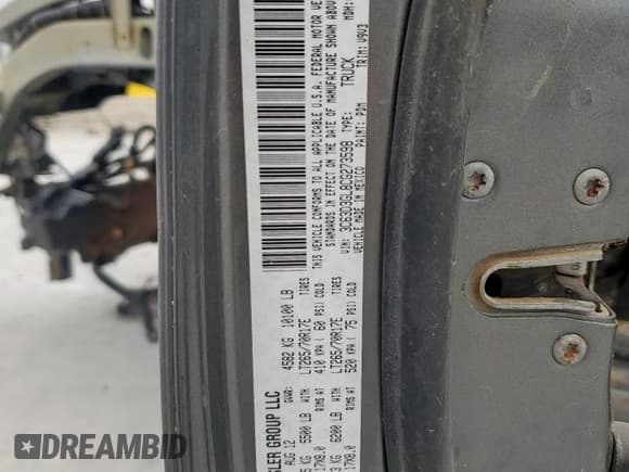 ✅ 2013 Ram 2500 Tradesman • VIN: 3C6UR5CL2DG546172 • Lot: 70583025. Listed on Copart with Not provided. Free auction sales archive from the USA and detailed vehicle history report at DreamBid. Image 13.