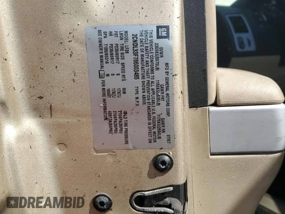 2008 Chevrolet Equinox LT z VIN 2CNDL33F786003485, wystawiony jako Copart lot #76271894 z przebiegiem Nie podano mil oraz Nie do naprawy • Non repairable. Historia ofert i sprzedaży dostępna na DreamBid. Obrazek 14.