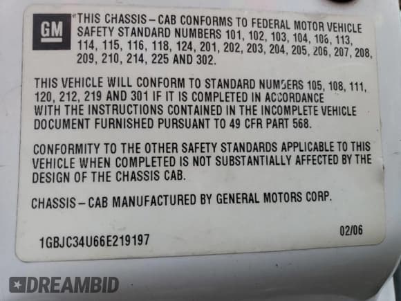 ✅ 2006 Chevrolet Silverado 1500 • VIN: 1GBJC34U66E219197 • Lot: 84921325. Wystawiony na Copart z przebiegiem 144 467 mil. Bezpłatny archiwum sprzedaży aukcyjnych z USA i szczegółowy raport historii pojazdu na DreamBid. Zdjęcie 12.