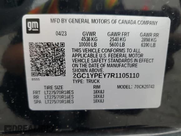 ✅ 2024 Chevrolet Silverado 2500HD • VIN: 2GC1YPEY7R1105110 • Lot: 51956885. Wystawiony na Copart z przebiegiem 20 133 mil. Bezpłatny archiwum sprzedaży aukcyjnych z USA i szczegółowy raport historii pojazdu na DreamBid. Zdjęcie 13.