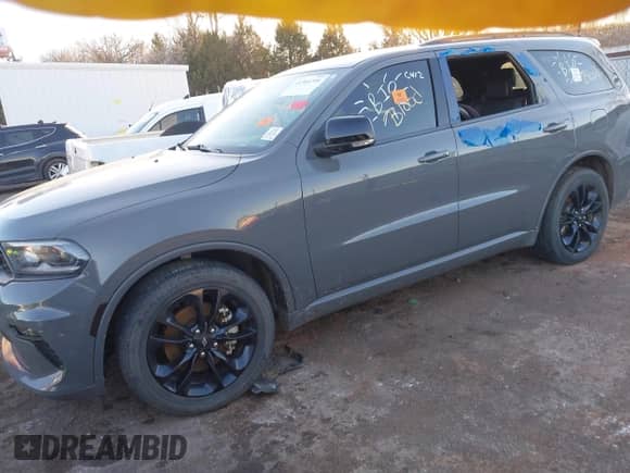 2021 Dodge Durango GT with VIN 1C4RDHDG9MC825265, listed as a IAAI auction lot 41364795 with 33,082 mi miles and . Bid and sale history available at DreamBid. Image 2.