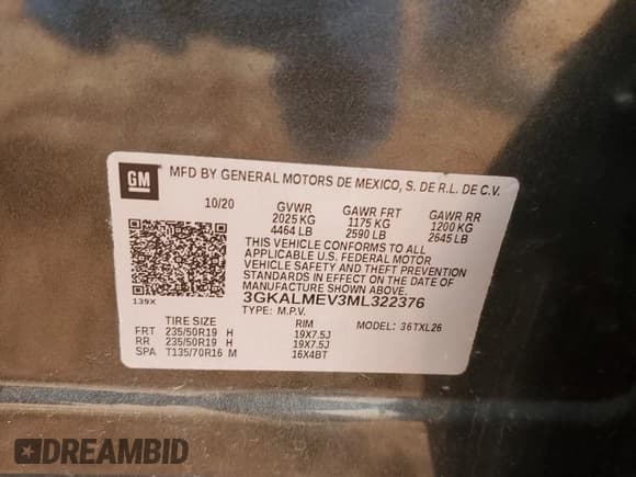 ✅ 2021 GMC Terrain SLE • VIN: 3GKALMEV3ML322376 • Lot: 88850145. Wystawiony na Copart z przebiegiem 49 054 mil. Bezpłatny archiwum sprzedaży aukcyjnych z USA i szczegółowy raport historii pojazdu na DreamBid. Zdjęcie 14.