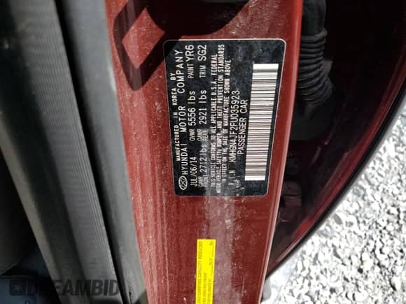 2015 Hyundai Genesis 5.0L z VIN KMHGN4JF2FU035923, wystawiony jako Copart lot #62213615 z przebiegiem 76 156 mil mil oraz Szkoda całkowita • Salvage title. Historia ofert i sprzedaży dostępna na DreamBid. Obrazek 12.