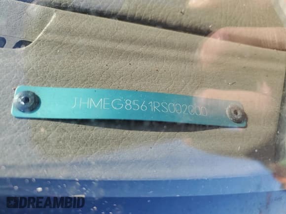 ✅ 1994 Honda Civic • VIN: JHMEG8561RS002000 • Lot: 93476675. Wystawiony na Copart z przebiegiem 221 893 mil. Bezpłatny archiwum sprzedaży aukcyjnych z USA i szczegółowy raport historii pojazdu na DreamBid. Zdjęcie 12.