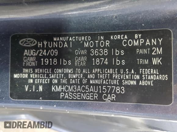 ✅ 2010 Hyundai Accent GS • VIN: KMHCM3AC5AU157783 • Лот: 56324555. Опубликован ранее на Copart с пробегом 210 280 миль. Бесплатный доступ к архиву аукционных продаж из США и подробный отчёт об истории автомобиля на DreamBid. Изображение 12.