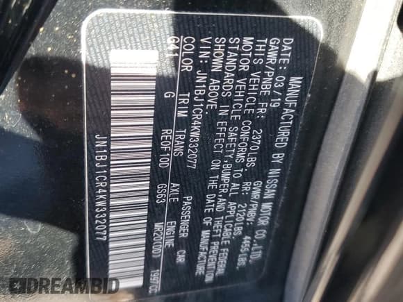 ✅ 2019 Nissan Rogue S • VIN: JN1BJ1CR4KW332077 • Lot: 84256155. Wystawiony na Copart z przebiegiem 68 888 mil. Bezpłatny archiwum sprzedaży aukcyjnych z USA i szczegółowy raport historii pojazdu na DreamBid. Zdjęcie 13.