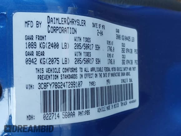 ✅ 2004 Chrysler PT Cruiser GT • VIN: 3C8FY78G24T299107 • Lot: 42692923. Listed on IAAI with 72,889 mi. Free auction sales archive from the USA and detailed vehicle history report at DreamBid. Image 9.