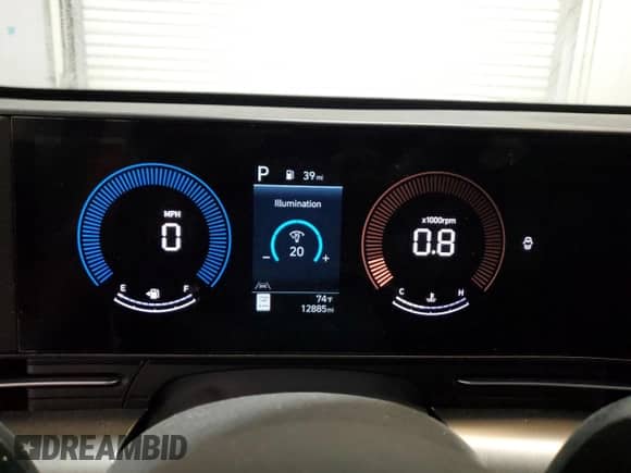 2024 Hyundai Kona SEL with VIN KM8HB3AB9RU131041, listed as a Copart auction lot 44069045 with 12,885 mi miles and Clean title. Bid and sale history available at DreamBid. Image 9.