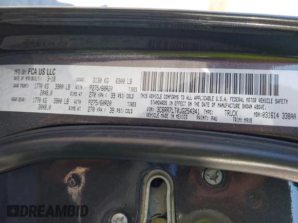 ✅ 2018 Ram 1500 Big Horn • VIN: 3C6RR7LT0JG254341 • Lot: 42747245. Wystawiony na IAAI z przebiegiem 113 171 mil. Bezpłatny archiwum sprzedaży aukcyjnych z USA i szczegółowy raport historii pojazdu na DreamBid. Zdjęcie 9.