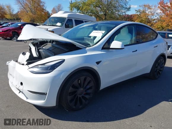 ✅ 2022 Tesla Model Y Performance • VIN: 7SAYGDEF9NF382723 • Lot: 43501574. Listed on IAAI with 46,885 mi. Free auction sales archive from the USA and detailed vehicle history report at DreamBid. Image 16.