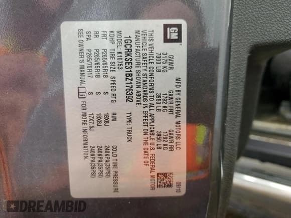 ✅ 2011 Chevrolet Silverado 1500 LT • VIN: 1GCRKSE31BZ176392 • Lot: 73714674. Listed on Copart with 375,818 mi. Free auction sales archive from the USA and detailed vehicle history report at DreamBid. Image 12.