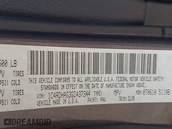 2016 Dodge Durango SXT с VIN 1C4RDHAG3GC437344, выставлен на аукционе IAAI как лот 41807521 с пробегом 187 795 миль миль и . История ставок и продаж доступна на DreamBid. Изображение 9.