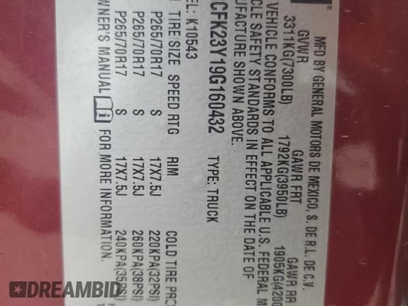 ✅ 2009 Chevrolet Silverado 1500 • VIN: 3GCFK23Y19G160432 • Лот: 55311665. Опубликован ранее на Copart с пробегом 158 138 миль. Бесплатный доступ к архиву аукционных продаж из США и подробный отчёт об истории автомобиля на DreamBid. Изображение 12.