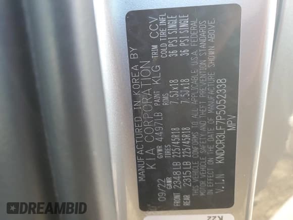 ✅ 2023 Kia Niro SX Touring • VIN: KNDCR3LF7P5052338 • Lot: 75649254. Wystawiony na Copart z przebiegiem 11 919 mil. Bezpłatny archiwum sprzedaży aukcyjnych z USA i szczegółowy raport historii pojazdu na DreamBid. Zdjęcie 14.