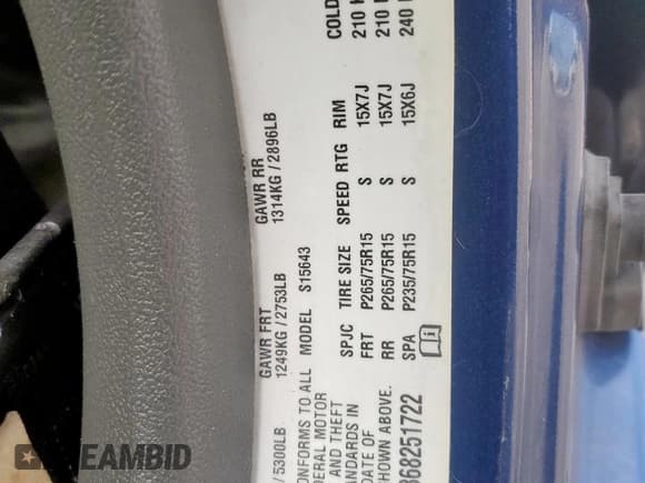 ✅ 2006 Chevrolet Colorado 3LT • VIN: 1GCDS136368251722 • Lot: 69304765. Listed on Copart with 101,513 mi. Free auction sales archive from the USA and detailed vehicle history report at DreamBid. Image 12.