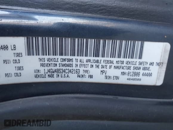 ✅ 2004 Jeep Grand Cherokee Laredo • VIN: 1J4GW48S34C342163 • Lot: 43636001. Listed on IAAI with 306,974 mi. Free auction sales archive from the USA and detailed vehicle history report at DreamBid. Image 9.