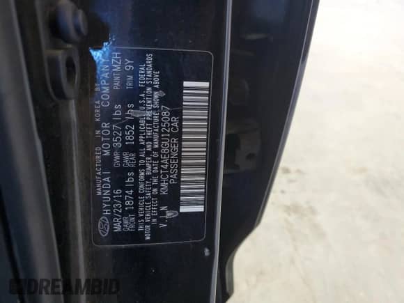 2016 Hyundai Accent SE с VIN KMHCT4AE8GU125087, выставлен на аукционе Copart как лот 82735055 с пробегом 149 714 миль миль и Чистый • Clean title. История ставок и продаж доступна на DreamBid. Изображение 12.