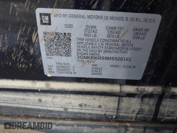 ✅ 2021 Chevrolet Blazer RS • VIN: 3GNKBKRS9MS528161 • Lot: 42301253. Wystawiony na IAAI z przebiegiem 15 951 mil. Bezpłatny archiwum sprzedaży aukcyjnych z USA i szczegółowy raport historii pojazdu na DreamBid. Zdjęcie 9.